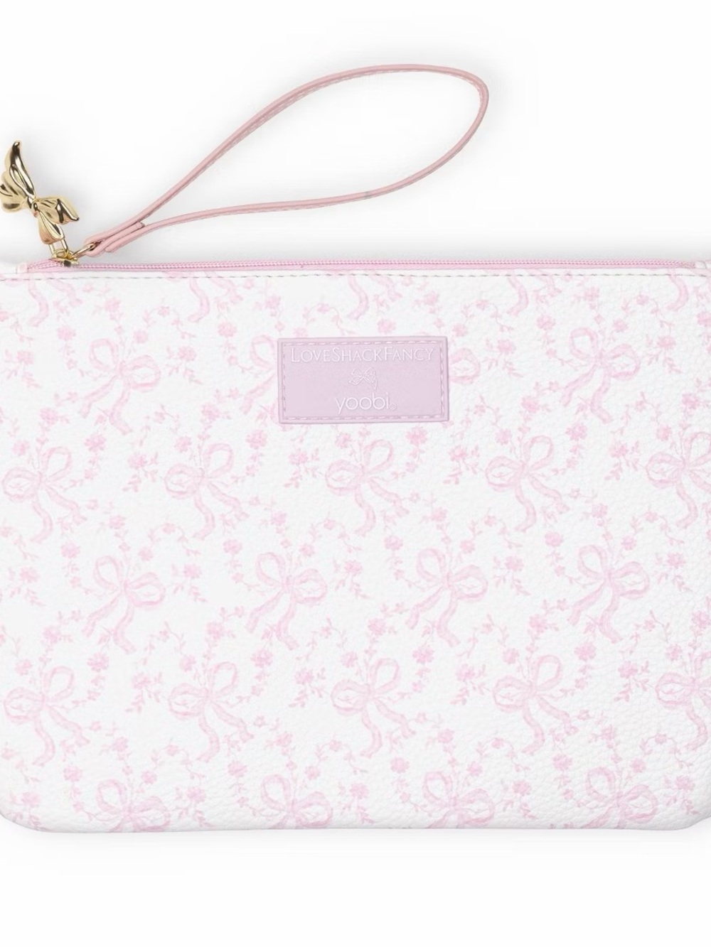 LoveShackFancy x Target - Yoobi Coquette Bow Flat Zip Pencil Case with Strap